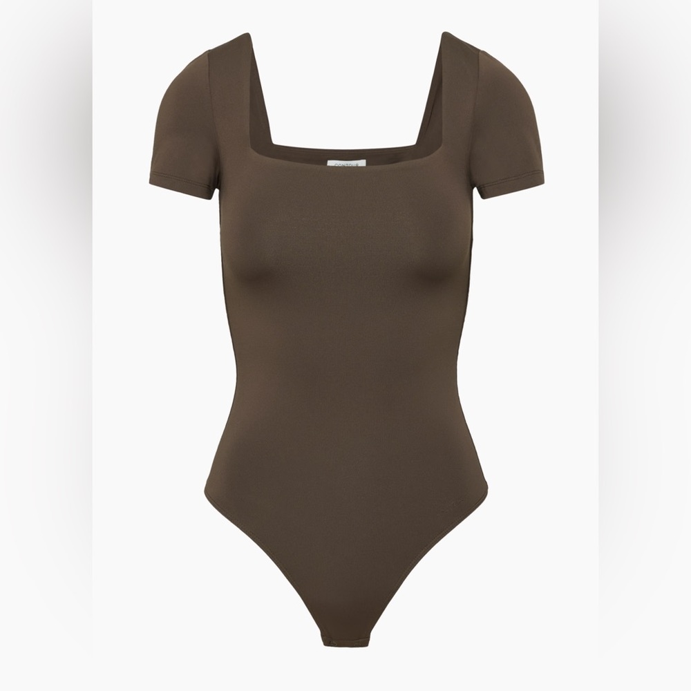 Brown Aritzia Short Sleeve Bodysuit